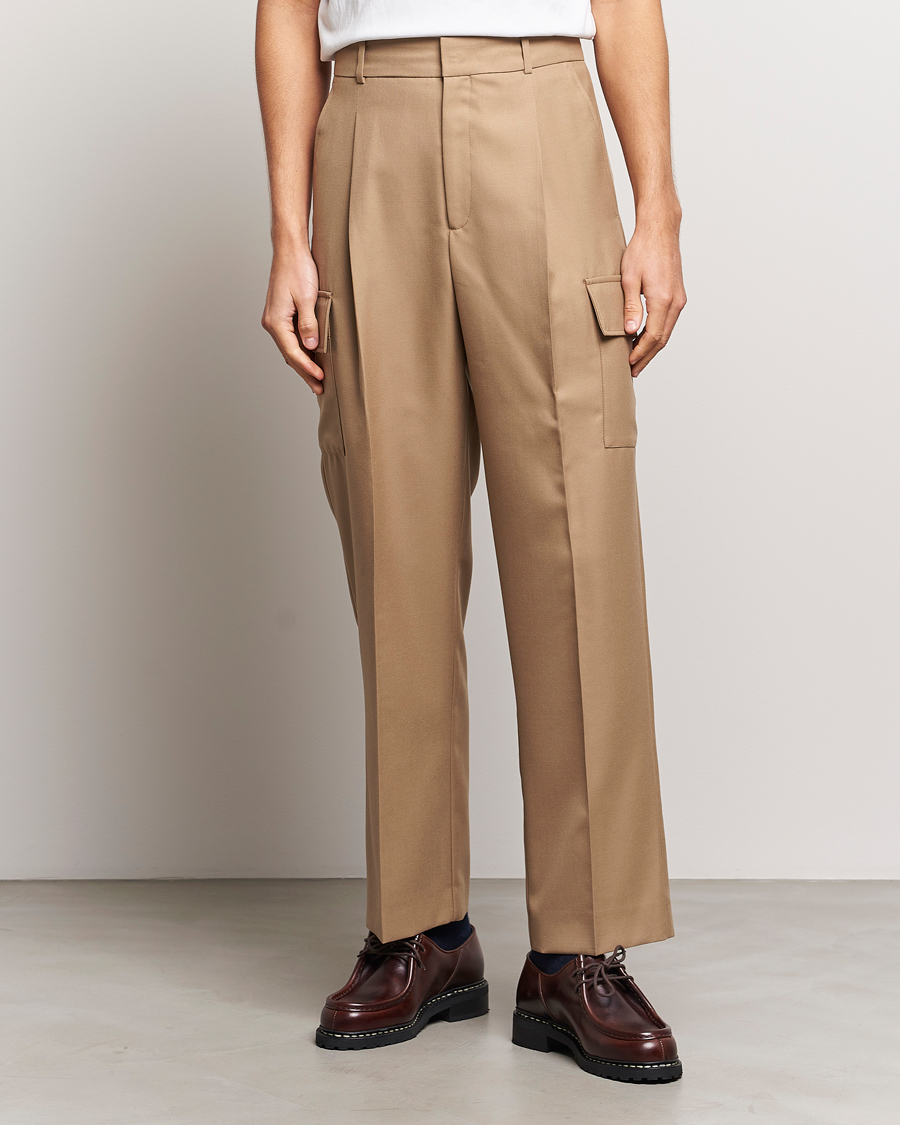 Herre | Bukser | Drôle de Monsieur | Flannel Cargo Pants Beige