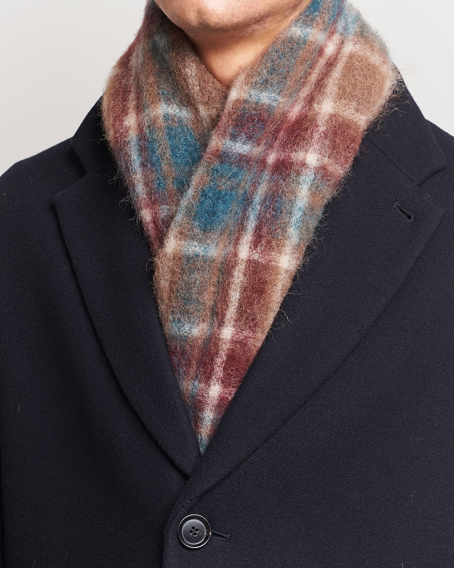 Herre |  | Drôle de Monsieur | Mohair Check Scarf Brown/Blue