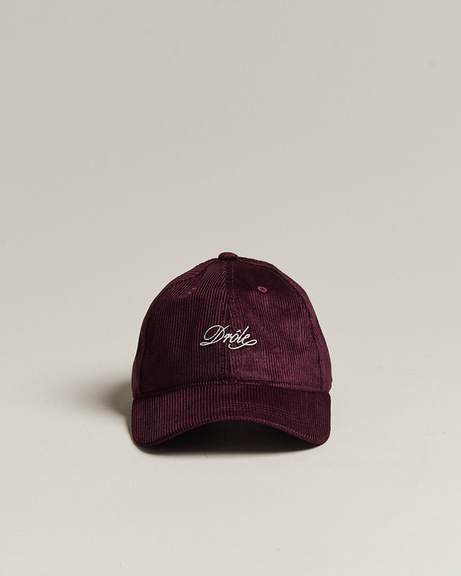 Herre | Drôle de Monsieur Signature Corduroy Cap Wine | Drôle de Monsieur | Signature Corduroy Cap Wine