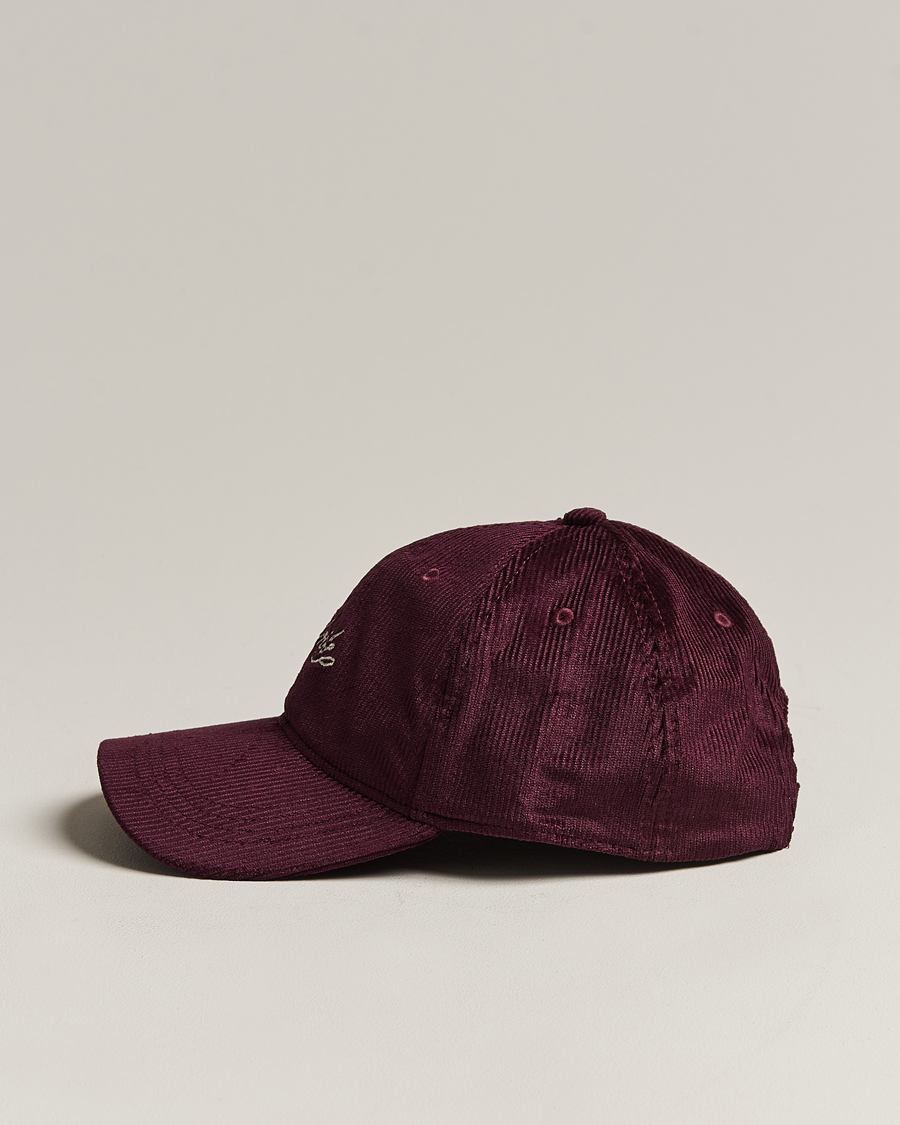 Herre | Drôle de Monsieur Signature Corduroy Cap Wine | Drôle de Monsieur | Signature Corduroy Cap Wine