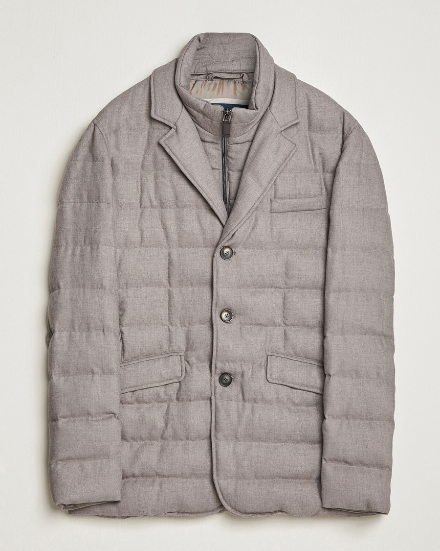 Herre | Jakker | Herno | Flannel Down Blazer Beige