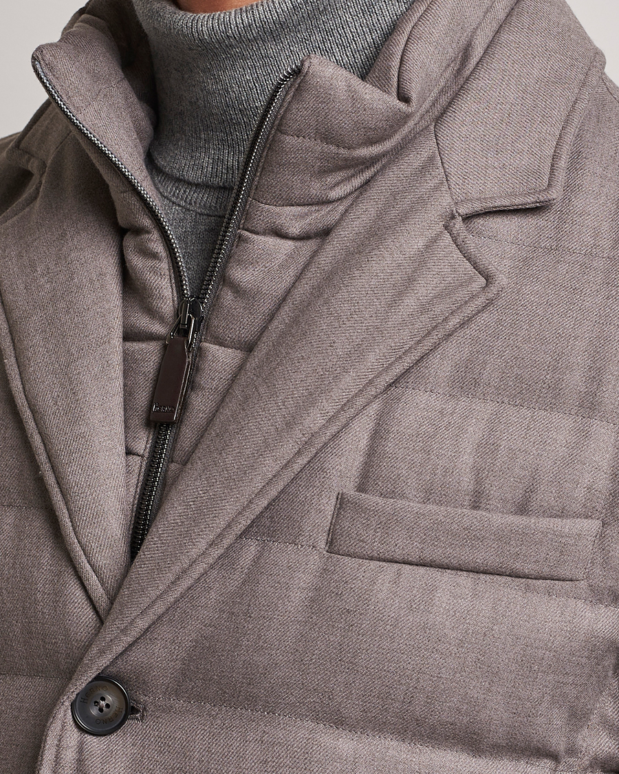 Herre | Jakker | Herno | Flannel Down Blazer Beige