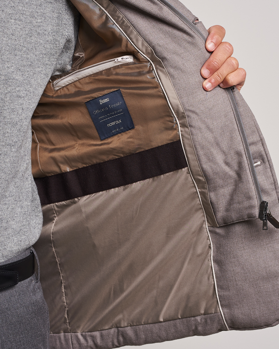 Herre | Jakker | Herno | Flannel Down Blazer Beige