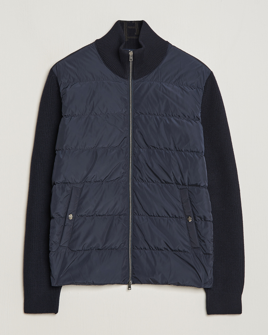Herre | Jakker | Herno | Knitted Hybrid Jacket Navy