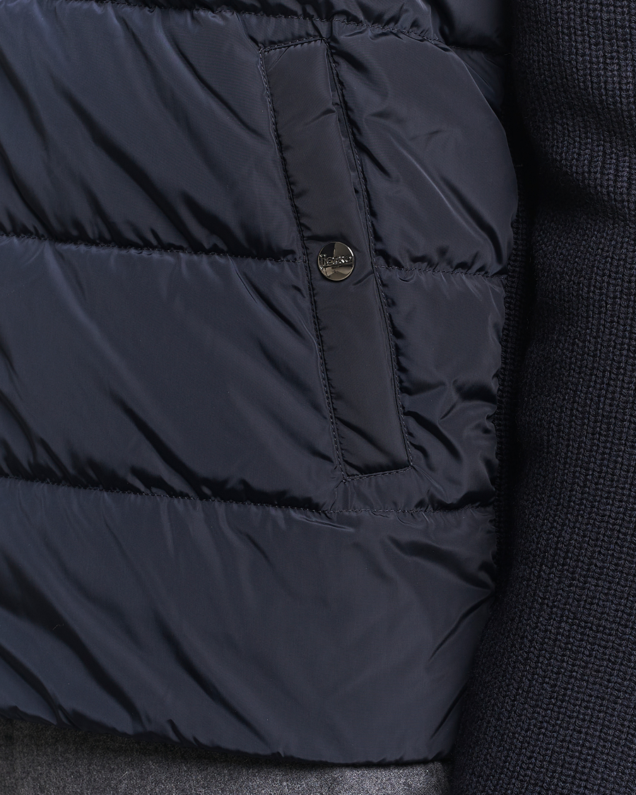 Herre | Jakker | Herno | Knitted Hybrid Jacket Navy