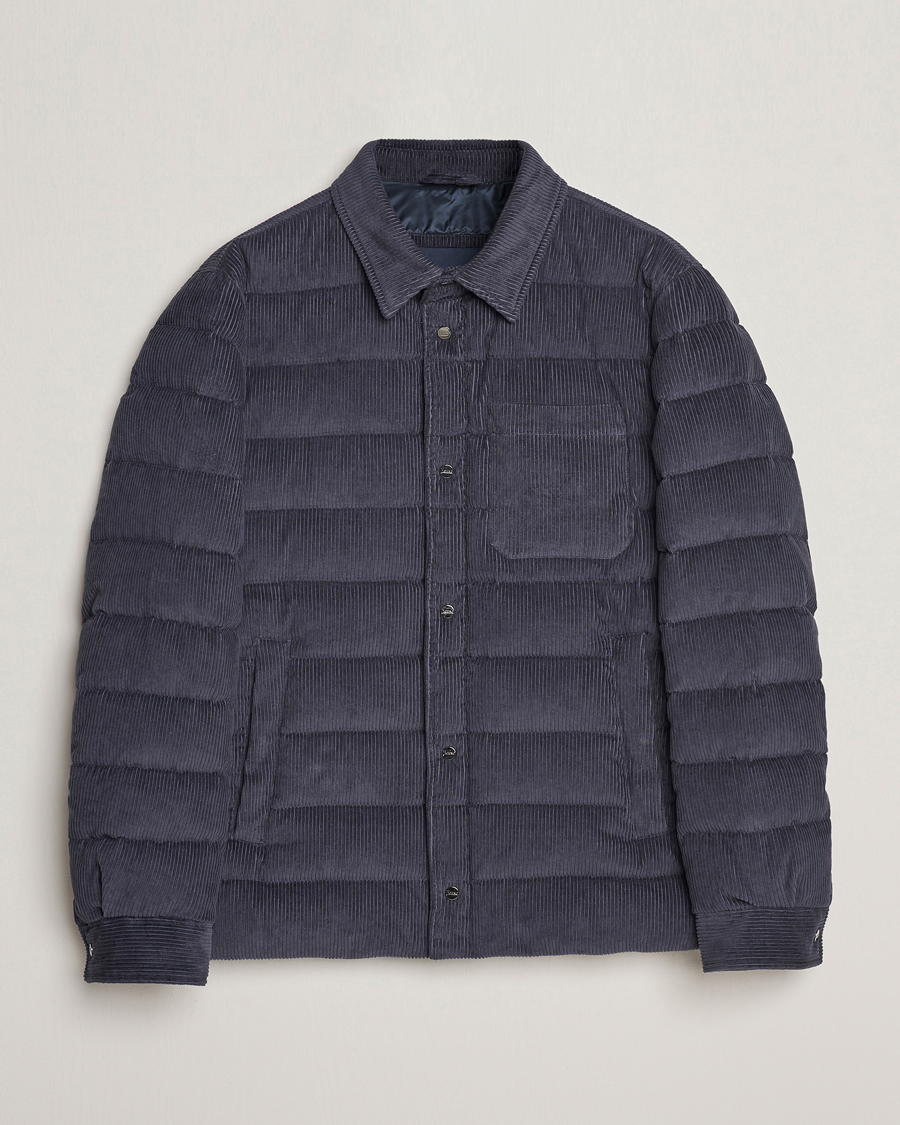 Herre | Jakker | Herno | Corduroy Shirt Jacket Navy