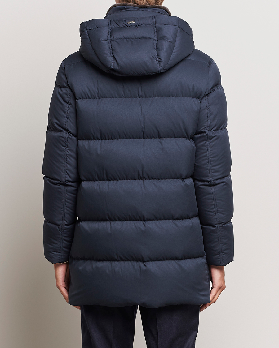 Herre | Jakker | Herno | Faux Fur Down Parka Navy