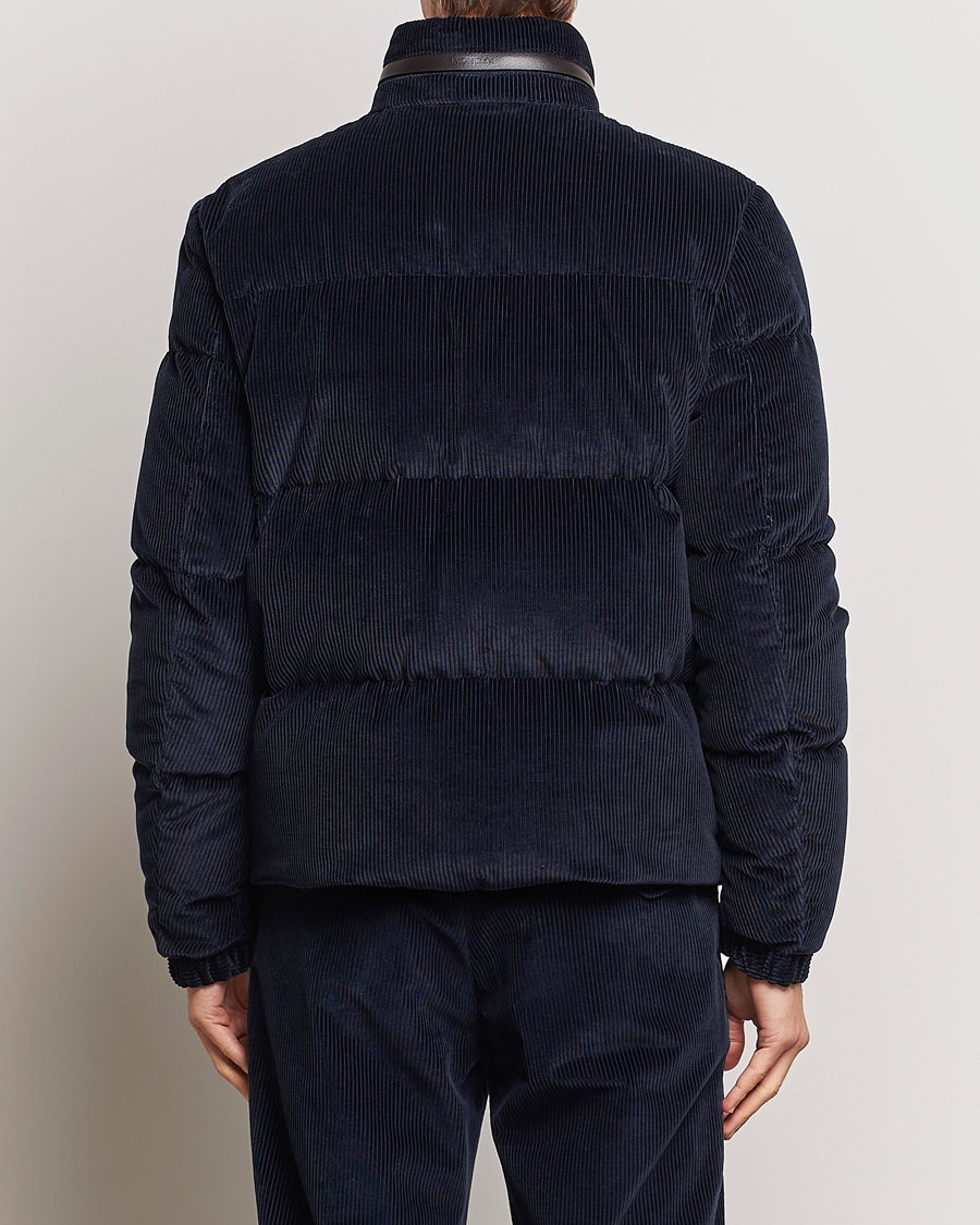 Herre | Jakker | Moncler | Besbre Corduroy Down Jacket Navy