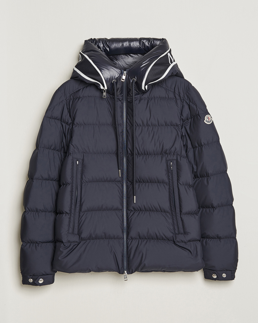 Herre | Jakker | Moncler | Cardere Hooded Down Jacket Navy
