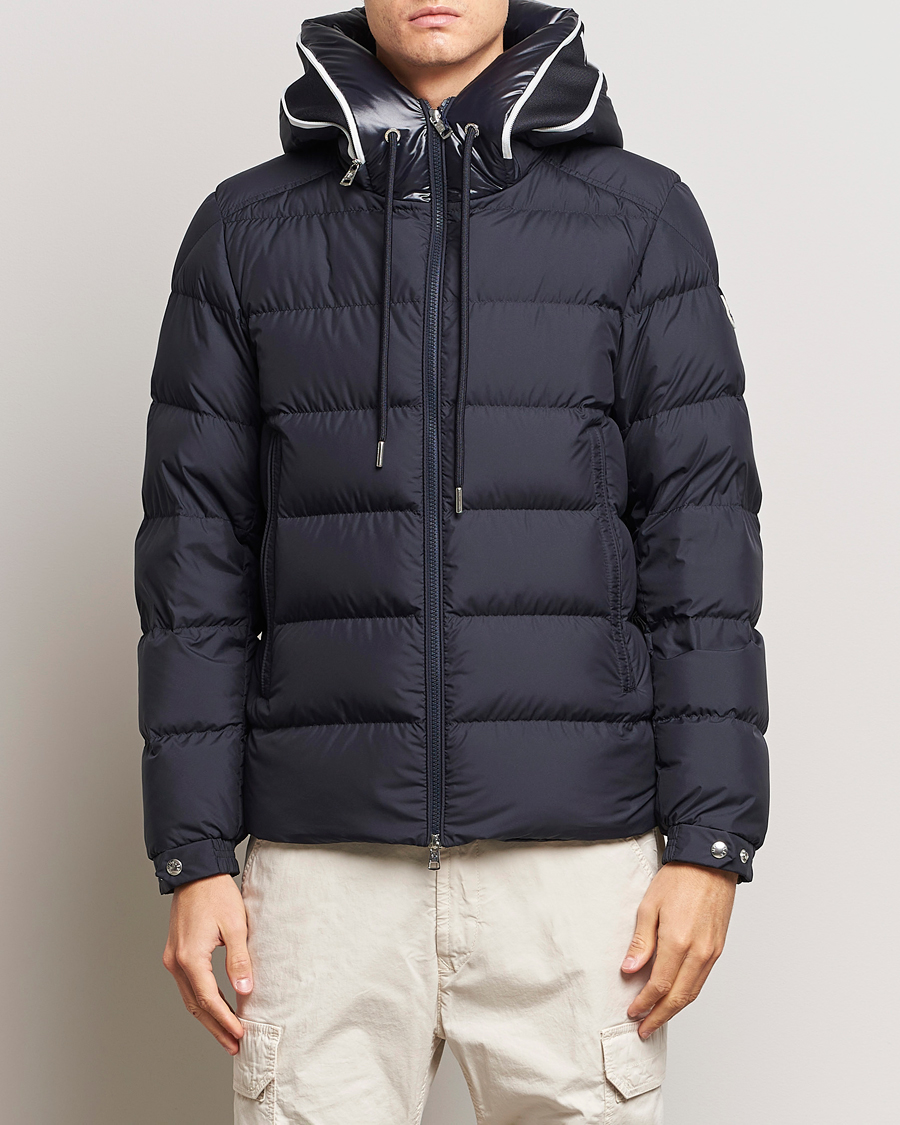 Herre | Jakker | Moncler | Cardere Hooded Down Jacket Navy