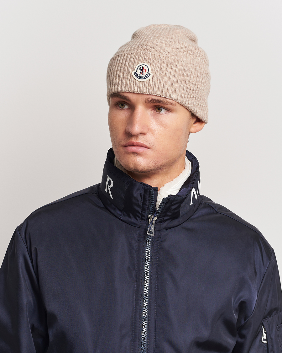 Herre | Huer | Moncler | Cashmere Beanie Beige