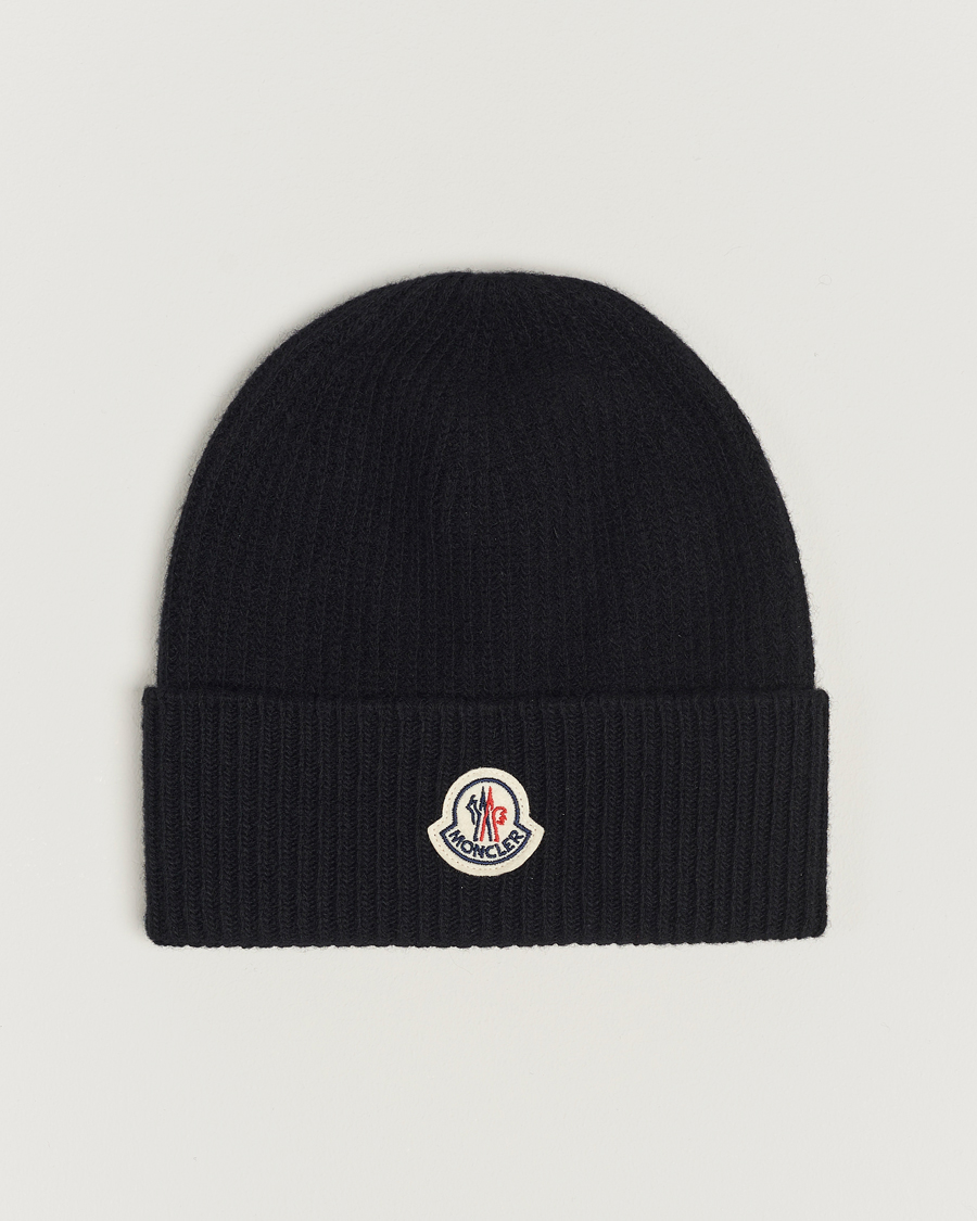 Herre | Moncler Cashmere Beanie Black | Moncler | Cashmere Beanie Black