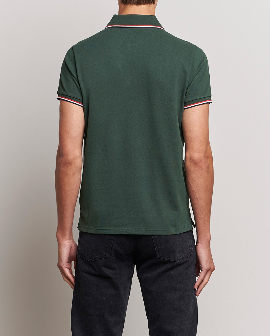 Herre | Polotrøjer | Moncler | Contrast Rib Polo Military Green