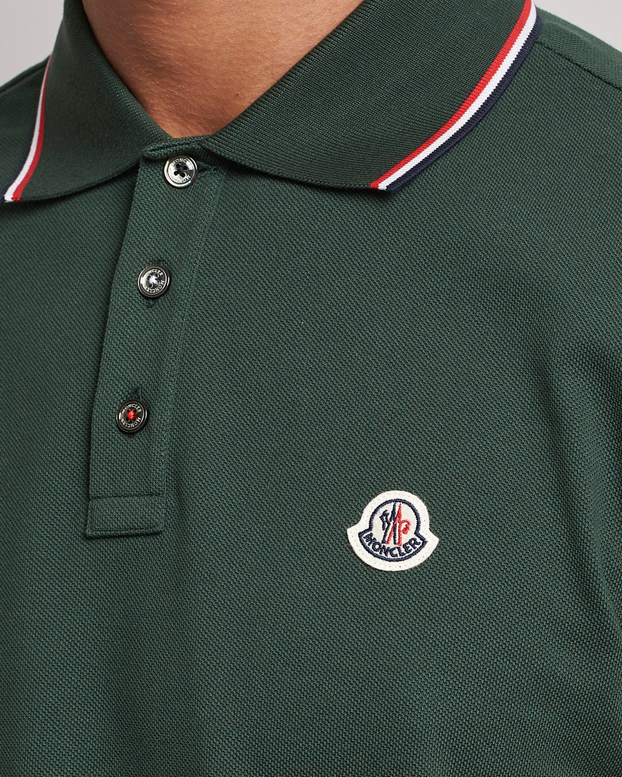 Herre | Polotrøjer | Moncler | Contrast Rib Polo Military Green