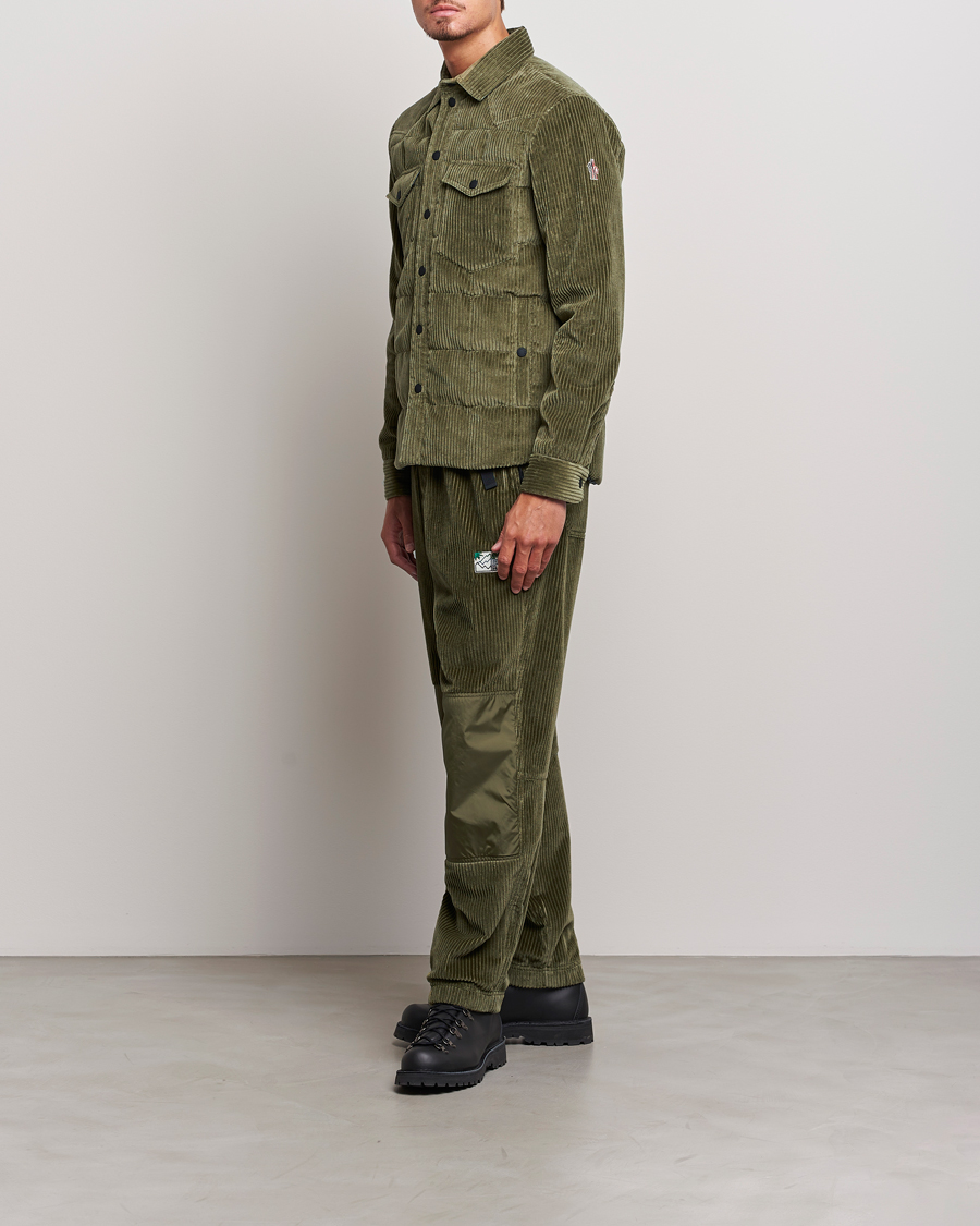 Herre | Bukser | Moncler Grenoble | Tech Panel Corduroy Trousers Olive