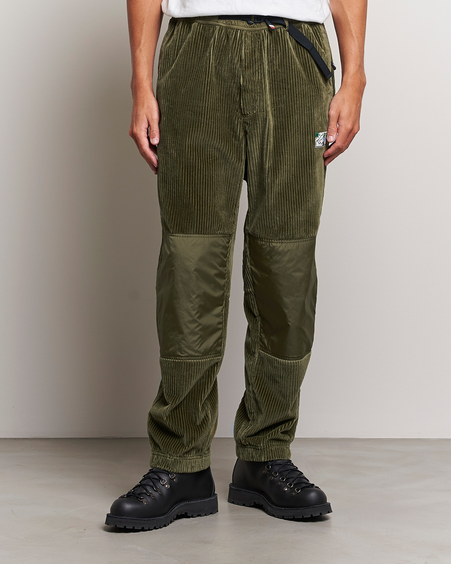 Herre | Bukser | Moncler Grenoble | Tech Panel Corduroy Trousers Olive