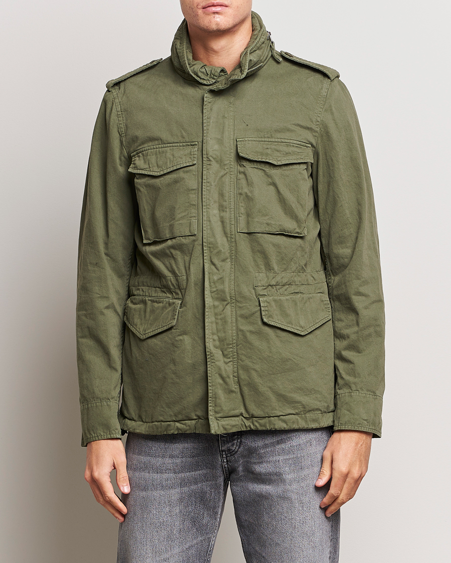 Herre | Jakker | Aspesi | Lined Cotton Field Jacket Military