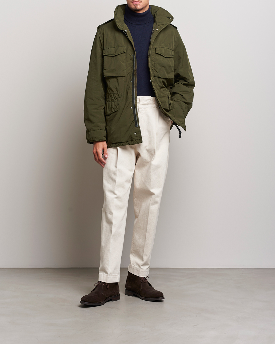 Herre | Jakker | Aspesi | Garment Dyed Field Jacket Dark Military