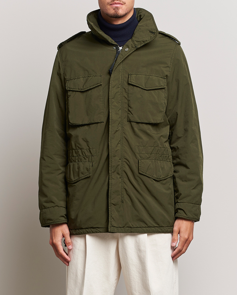 Herre | Jakker | Aspesi | Garment Dyed Field Jacket Dark Military