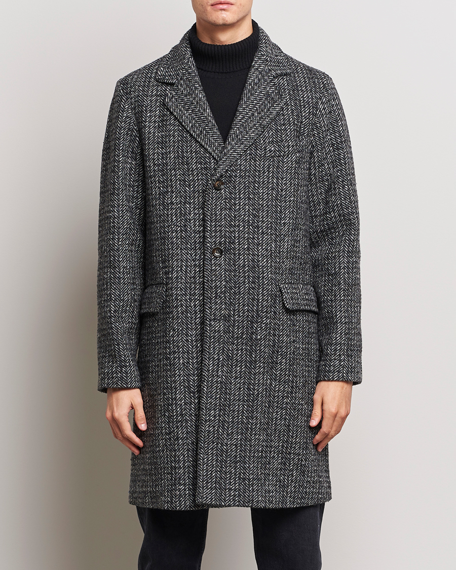 Herre | Moderne jakker | Aspesi | Herringbone Wool Coat Grey