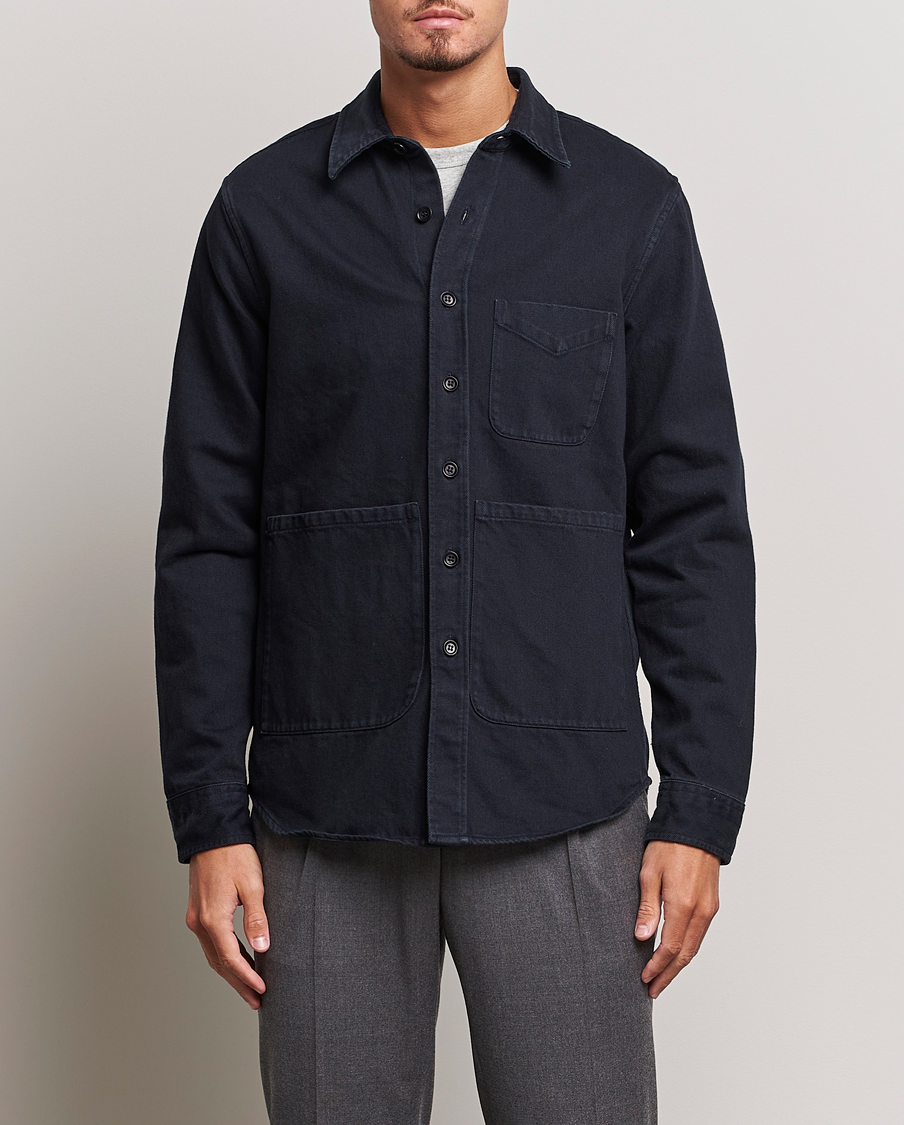 Herre | Skjorter | Aspesi | Cotton Utility Shirt Navy