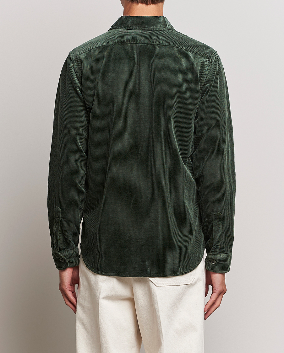 Herre | Skjorter | Aspesi | Corduroy Utility Shirt Dark Military