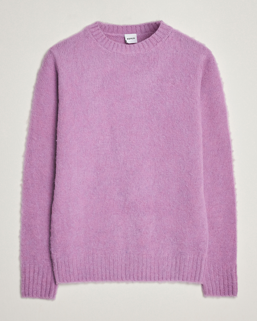 Herre | Trøjer | Aspesi | Brushed Shetland Sweater Purple