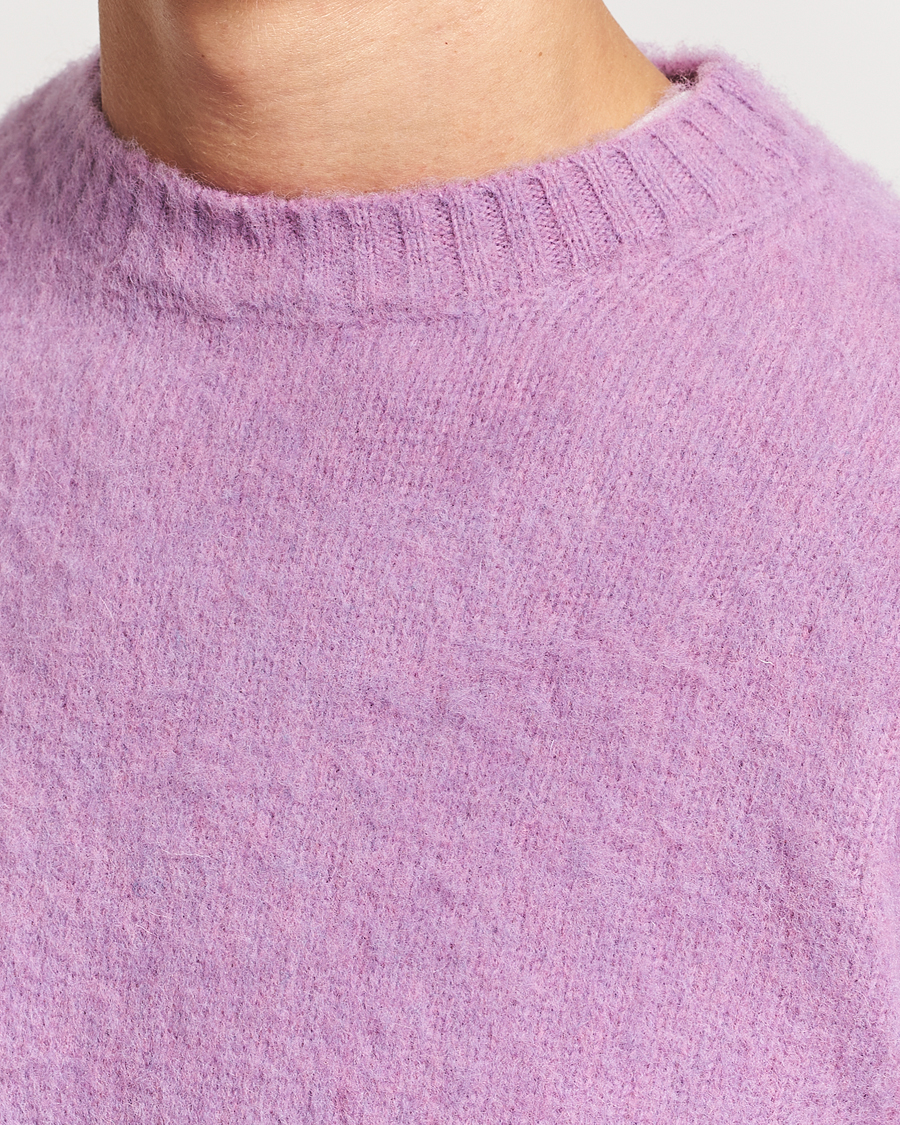 Herre | Trøjer | Aspesi | Brushed Shetland Sweater Purple