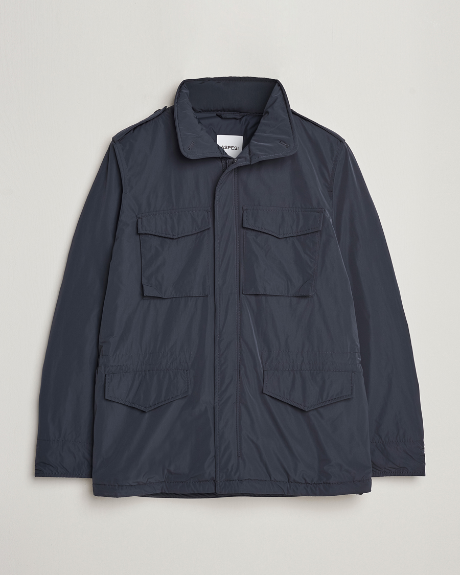 Herre | Jakker | Aspesi | Minifield Nylon Field Jacket Navy