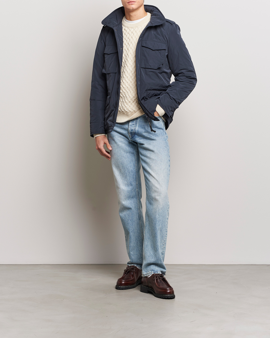 Herre | Jakker | Aspesi | Minifield Nylon Field Jacket Navy