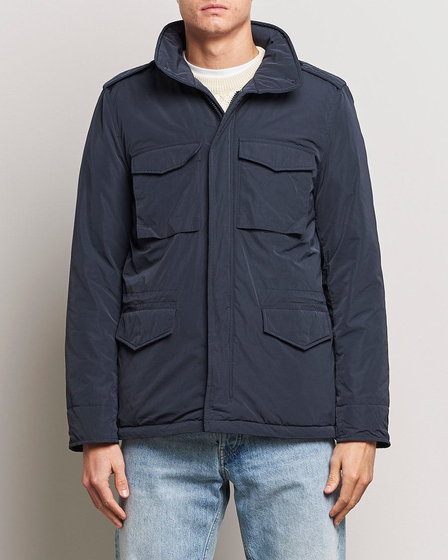 Herre | Jakker | Aspesi | Minifield Nylon Field Jacket Navy