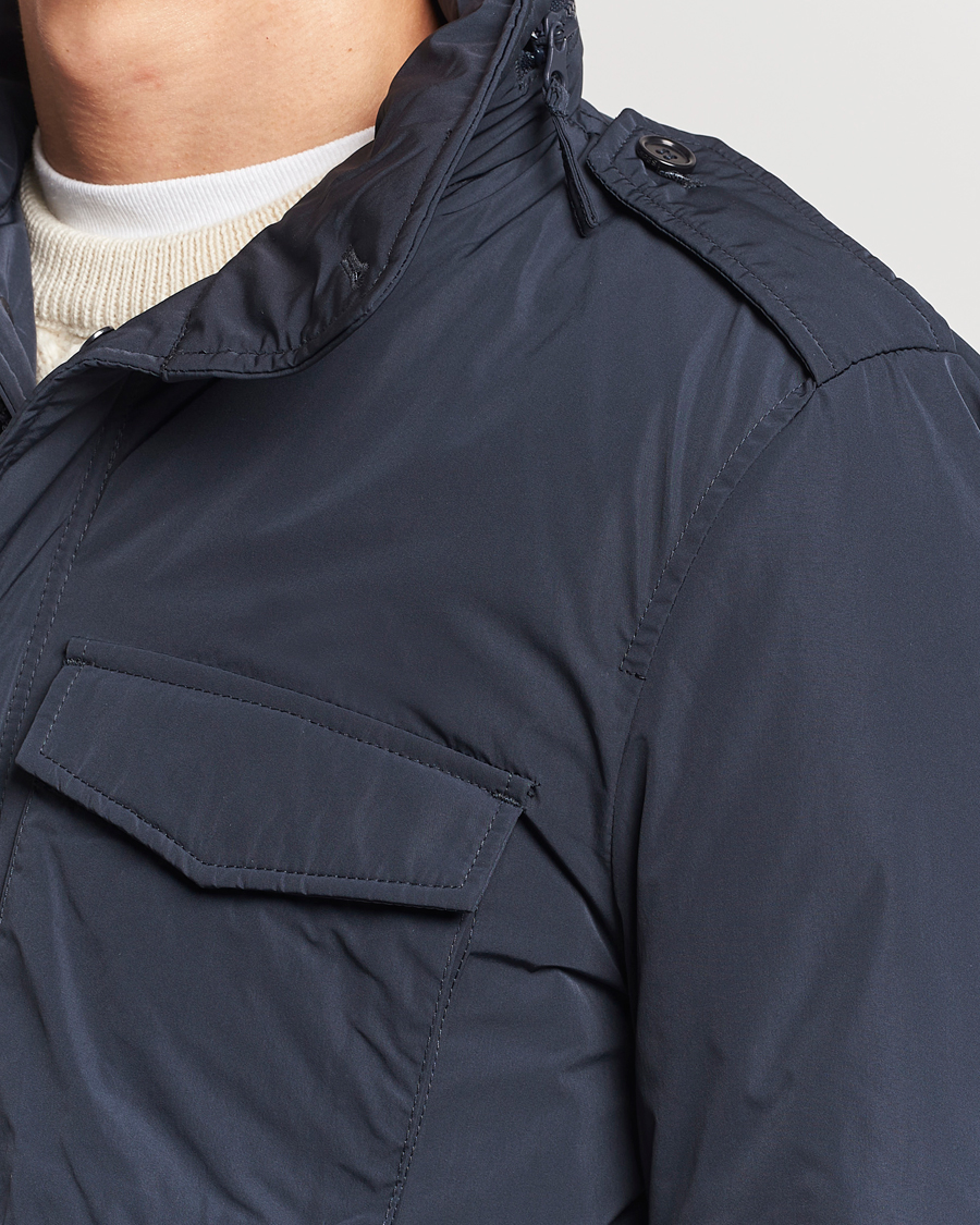 Herre | Jakker | Aspesi | Minifield Nylon Field Jacket Navy