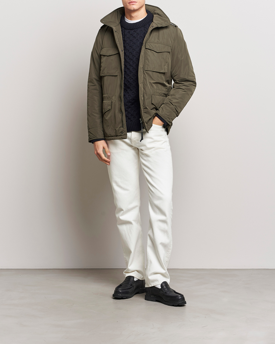 Herre | Jakker | Aspesi | Minifield Nylon Field Jacket Dark Military