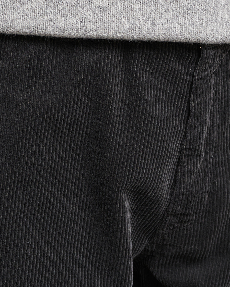 Herre | Bukser | Aspesi | Drawstring Corduroy Trousers Charcoal