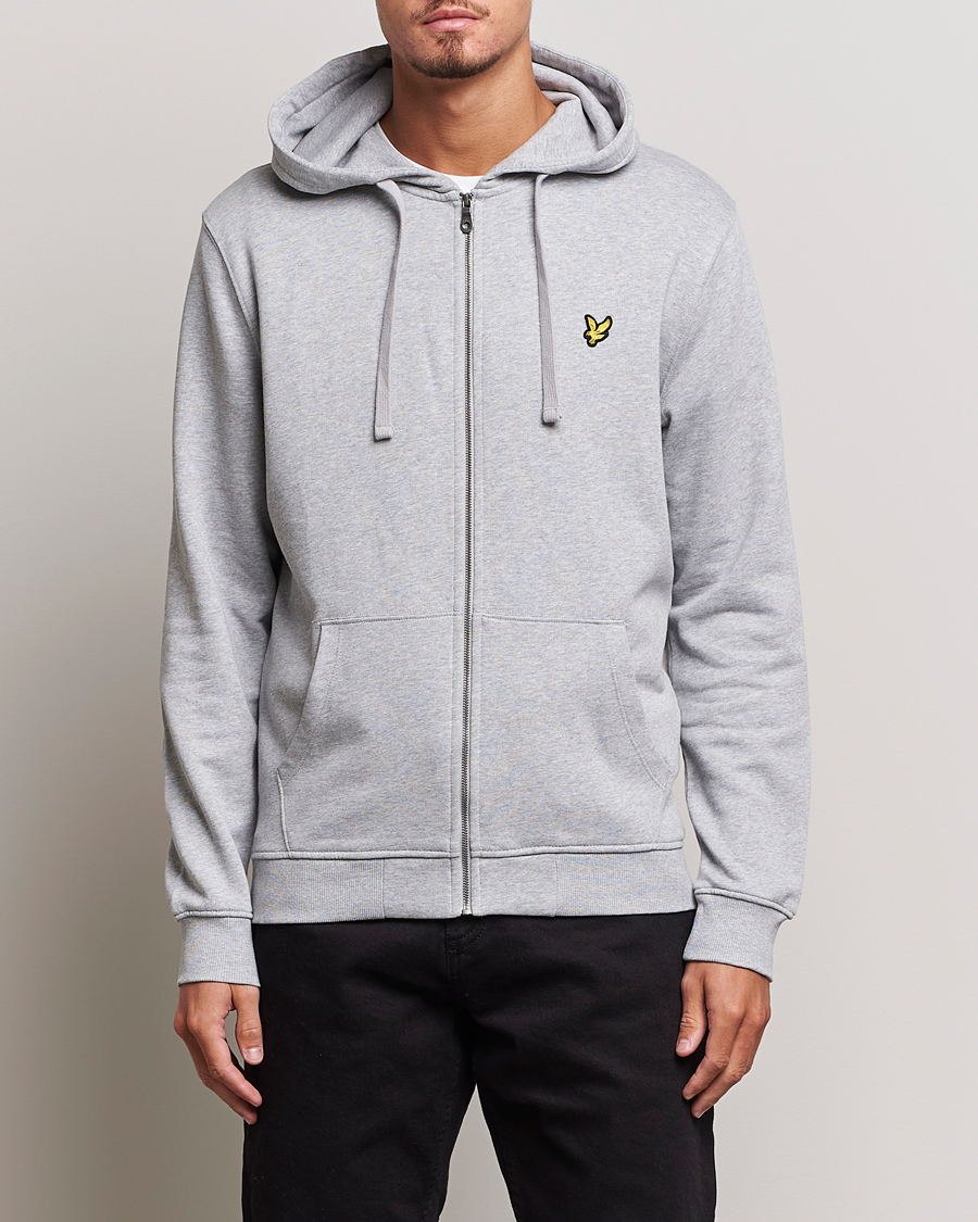 Herr | Lyle & Scott | Lyle & Scott | Full Zip Hoodie Light Grey