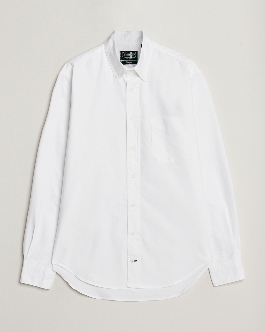 Herre | Skjorter | Gitman Vintage | Button Down Oxford Shirt White