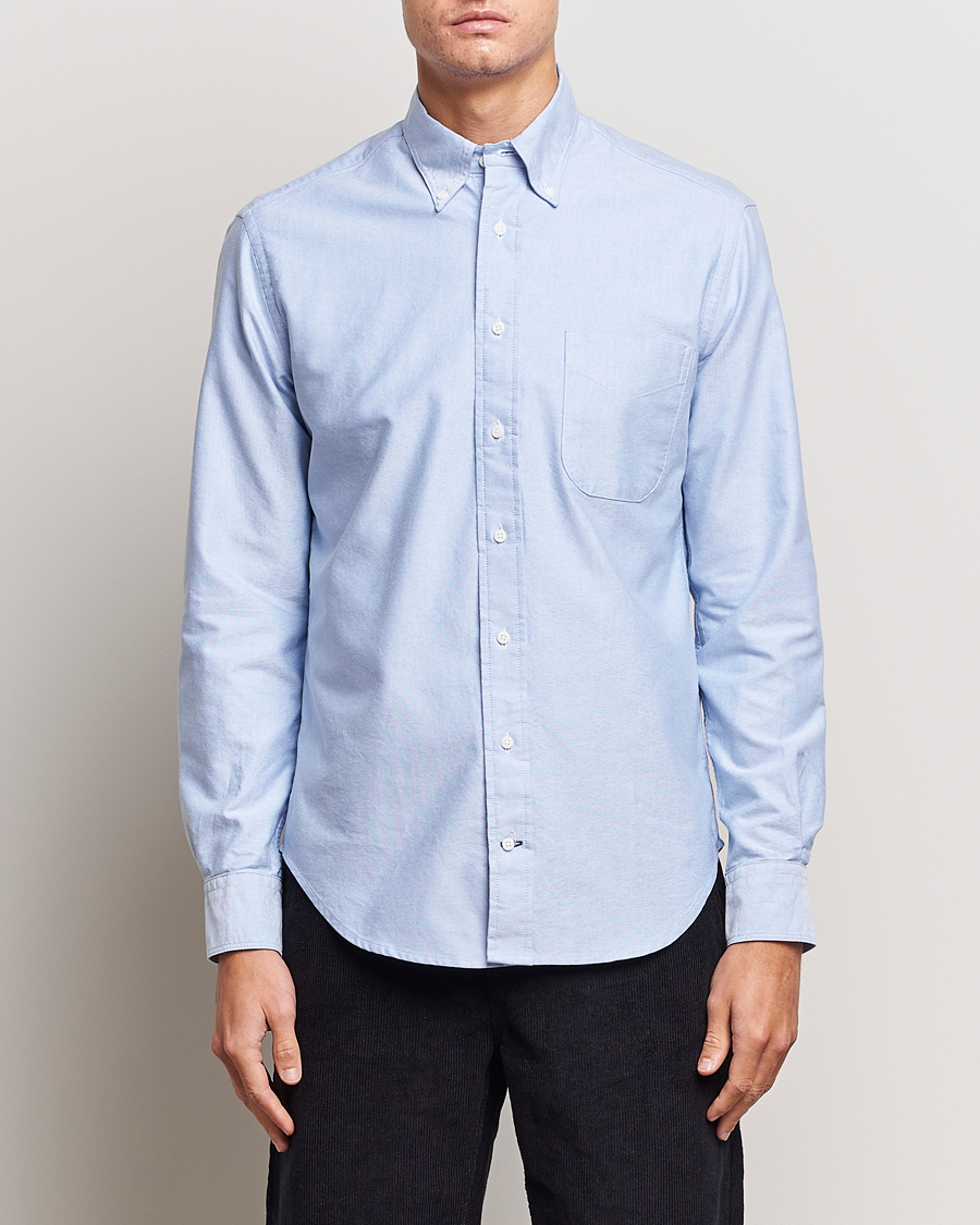 Herre | Skjorter | Gitman Vintage | Button Down Oxford Shirt Light Blue