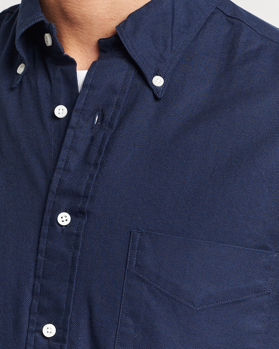 Herre | Skjorter | Gitman Vintage | Button Down Hopsack Shirt Navy