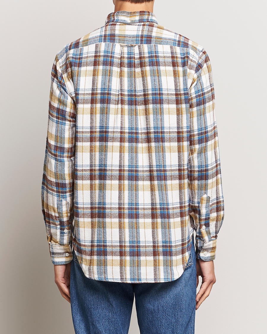 Herre | Skjorter | Gitman Vintage | Button Down Triple Yarn Shirt Brown/White Check