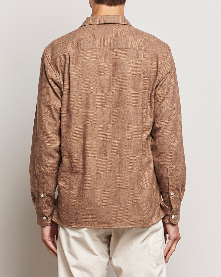 Herre | Skjorter | Gitman Vintage | Brushed Patchwork Camp Shirt Tan