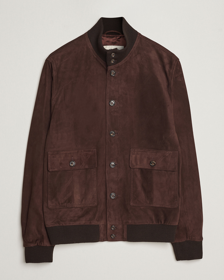 Herre | Jakker | Valstar | Valstarino Suede Jacket Dark Brown