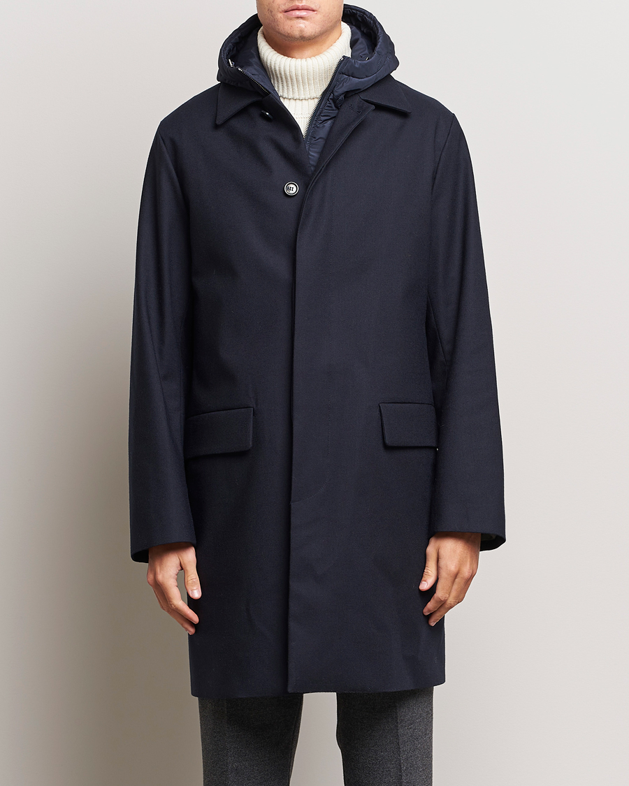 Herre | Valstar | Valstar | Waterproof 2-in-1 Flannel Overcoat Navy