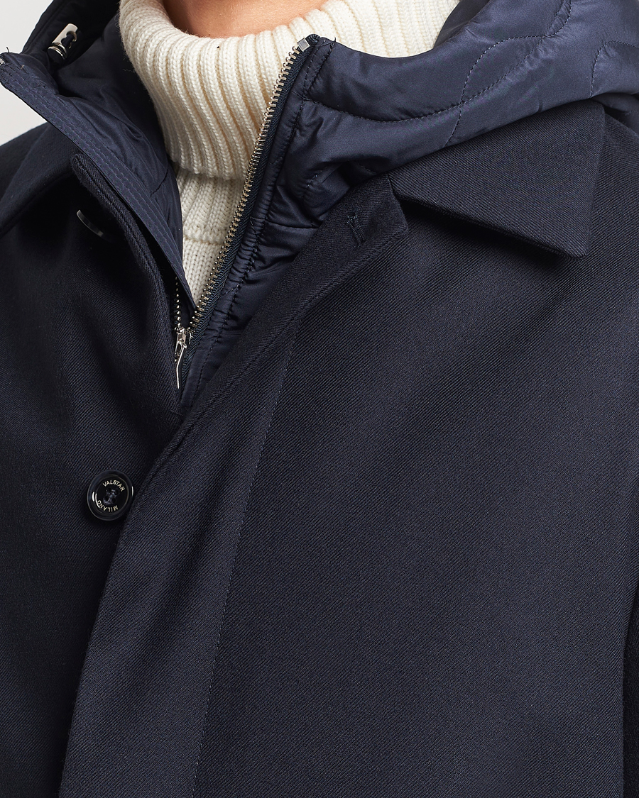Herre | Jakker | Valstar | Waterproof 2-in-1 Flannel Overcoat Navy