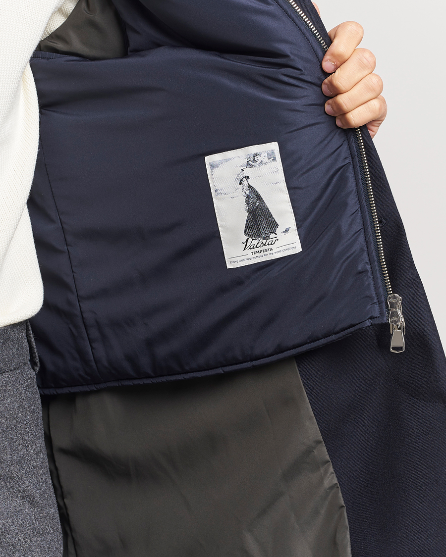 Herre | Jakker | Valstar | Waterproof 2-in-1 Flannel Overcoat Navy