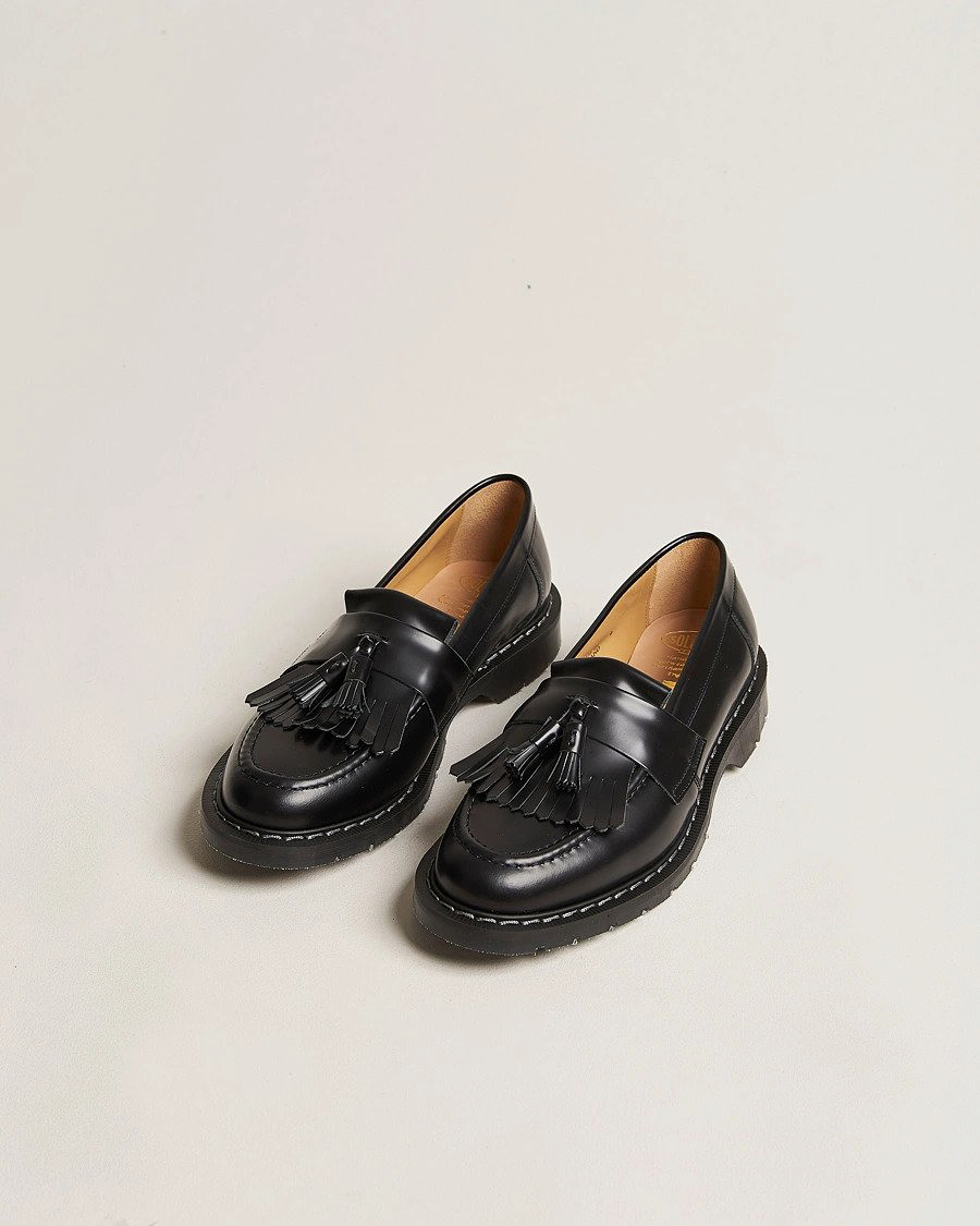 Herre | Håndlavede sko | Solovair | Tassel Loafer Black Shine