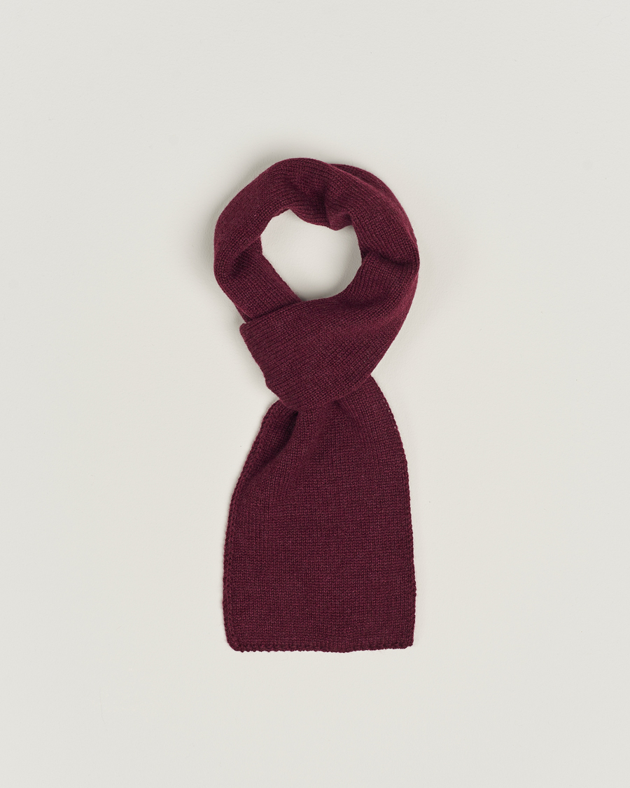 Herre | Piacenza Cashmere Short Loop Cashmere Scarf Burgundy | Piacenza Cashmere | Short Loop Cashmere Scarf Burgundy