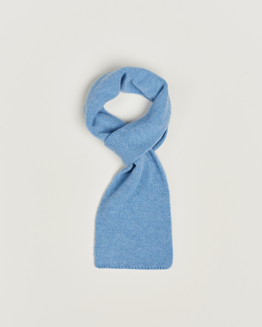 Herre | Piacenza Cashmere Short Loop Cashmere Scarf Light Blue | Piacenza Cashmere | Short Loop Cashmere Scarf Light Blue