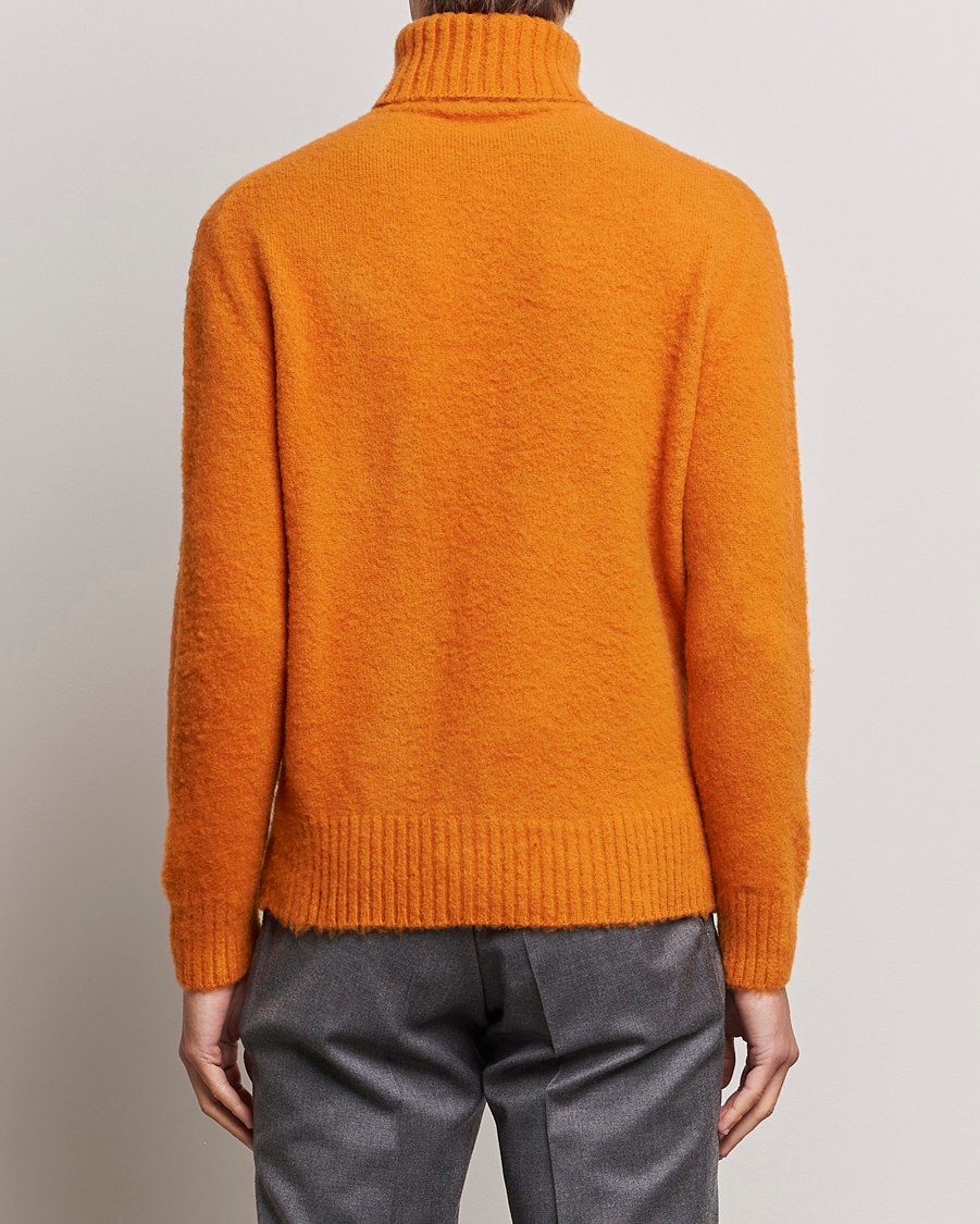 Herre | Trøjer | Piacenza Cashmere | Brushed Wool Rollneck Orange