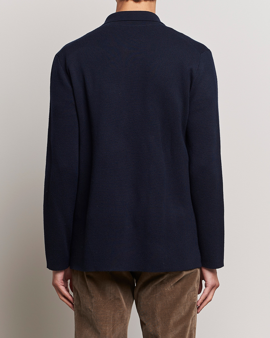 Herre | Trøjer | Piacenza Cashmere | Virgin Wool Knit Cardigan Navy