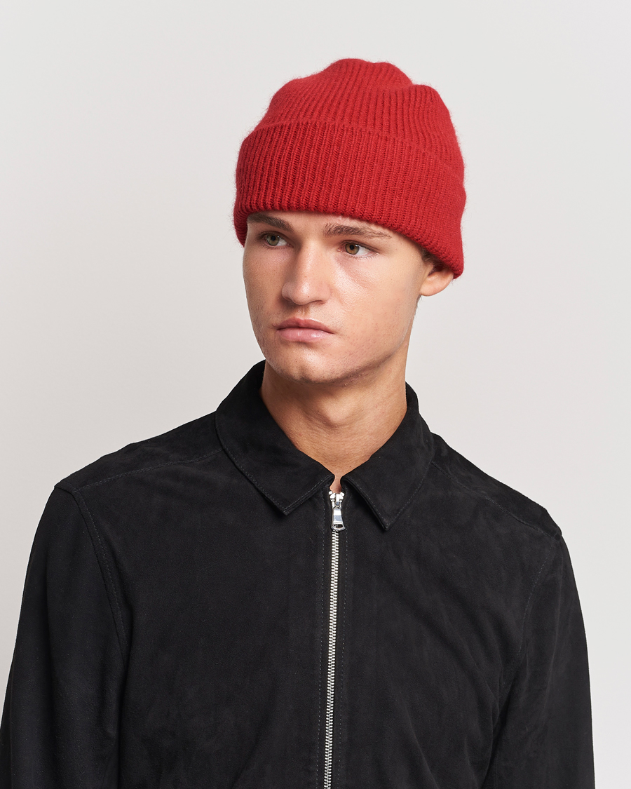 Herre | Le Bonnet Lambswool/Caregora Beanie Framboise | Le Bonnet | Lambswool/Caregora Beanie Framboise